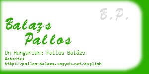 balazs pallos business card